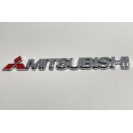 Эмблема надпись Mitsubishi 190x24 mm (хром/красный)