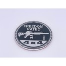 Емблема шильдик напис 4x4 Freedom Rated Jeep black 55157 318AB (Трейл Рейтед Чорний Хром) Grand Cherokee WK2
