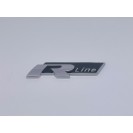 Эмблема шильдик стикер R-line VW Volkswagen (Фольсваген) Хром черный