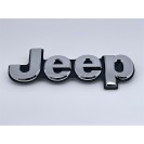 Емблема значок напис Jeep ( Джип) Пластик Чорний Хром на задню кришку багажника Grand Cherokee WK2 (Гранд Чероки) (185х60мм)