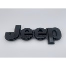 Эмблема значёк надпись Jeep ( Джип) Пластик Черный Глянец на заднюю крышку багажника Grand Cherokee WK2 (Гранд Чероки) (185х60мм)