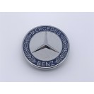 Эмблема шильдик на капот Mercedes-Benz (Мерседес) 57мм (A2048170616) (Синяя)