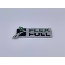 Эмблема надпись шильдик FlexFuel крышки багажника Dodge (Додж) 100*38мм (Хром)