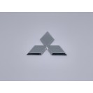Эмблема шильдик логотип Mitsubishi (Митсубиши) 80*68мм (Хром)