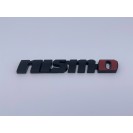 Эмблема шильдик логотип надпись NISMO на крышку багажника Nissan (Ниссан) 125*19мм (Черный матовый+красный) (848953YW0A)