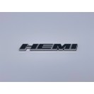 Эмблема надпись шильдик HEMI крыльев, капота Dodge 120*16мм (Хром+черный) (68085 330AA, 68085 330AB, 68085330AC)