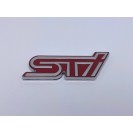 Емблема напис шильдик логотип STI кришки багажника Subaru (Субару) 95*35мм (Метал)