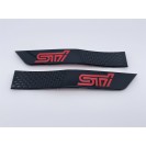 Емблема напис шильдик логотип STI на крило Subaru (Субару) (Чорний+червоний) (91123FG050, 91123FG040)