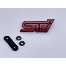 Эмблема надпись шильдик логотип STI решетки радиатора Subaru (Субару) 80*32мм (93013FG080)