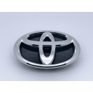 Эмблема шильдик логотип значок решетки радиатора Toyota (Тойота) 150*100мм (Хром+черный) (75301-0D060)