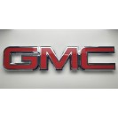 Эмблема шильдик логотип решетки радиатора GMC Sierra. 430*100мм (Хром+красный) (96501KP)