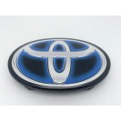 Емблема шильдик логотип решітки радиатора Toyota Camry (Тойота) 160мм. (синій+хром 90975-02160)