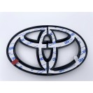 Емблема шильдик логотип решітки радіатора Toyota Tundra (Тойота Тундра) 192*32мм. (Чорний мат.)