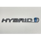 Эмблема надпись HYBRID на Toyota 153x20 mm (хром/синий)