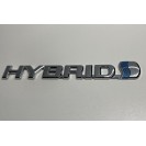 Емблема напис HYBRID на Toyota 228x30 mm (хром/синій)