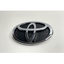 Емблема решітки радіатора Toyota 120x82 mm (хром/чорний)